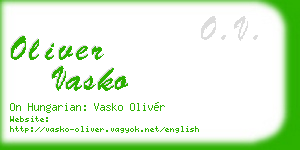 oliver vasko business card